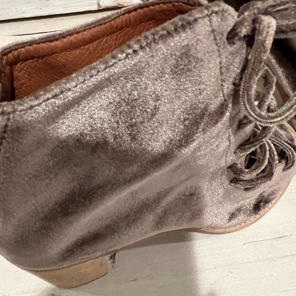 Jeffrey Campbell Velvet Lace Up Peep Toe Bootie - Picture 3 of 5